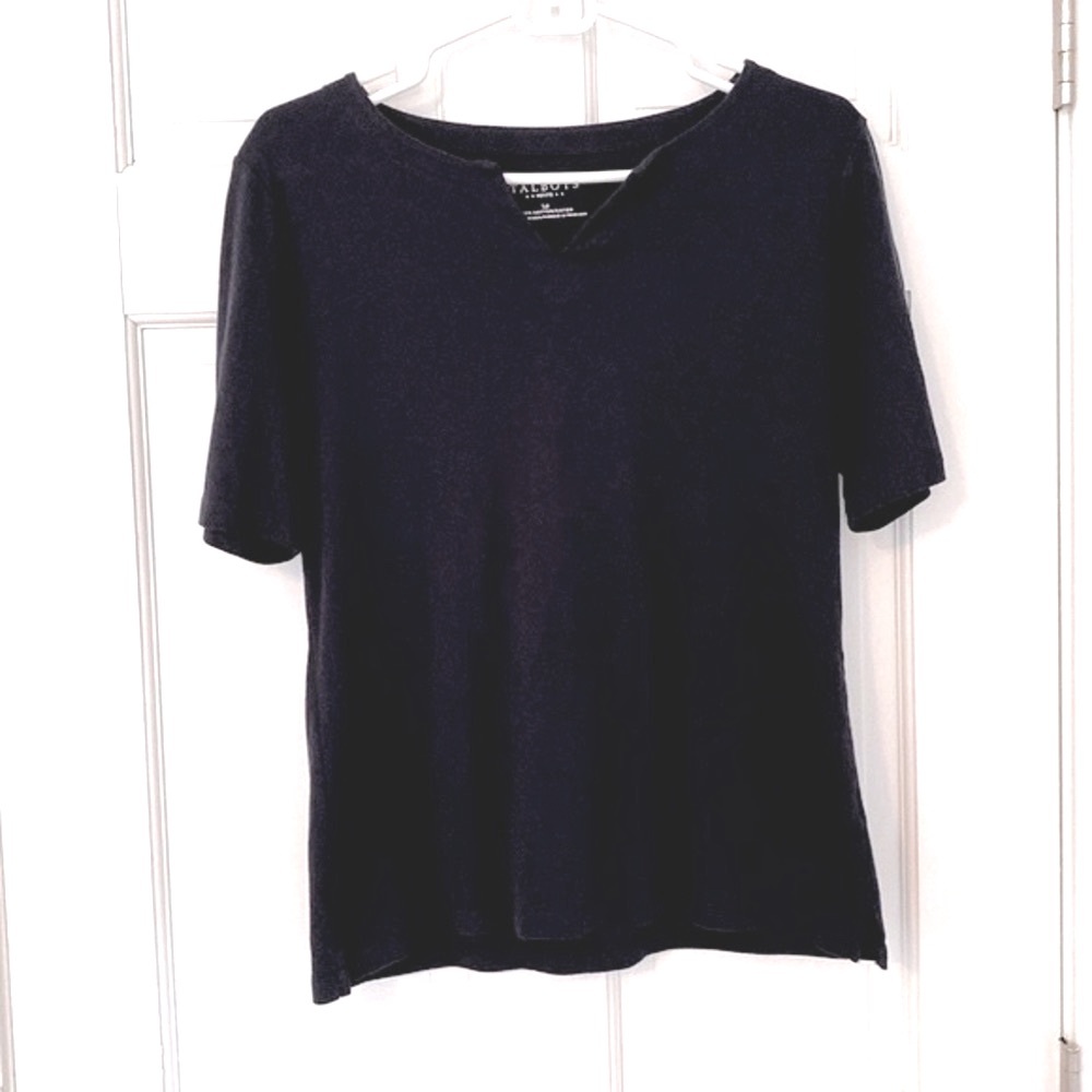 Talbots Short Sleeve T Shirt Navy Blue